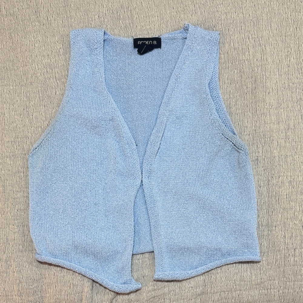 Arden B Soft Blue Sleeveless Top